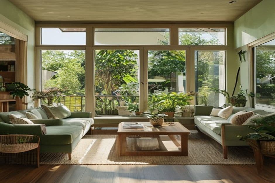 Welcoming lounge with large windows and comfortable seating in a home-like setting